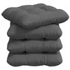 Sėdynių pagalvėlės 4 pcs Tamsiai pilka 40 x 40 x 12 cm audinys
