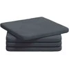 Sėdynių pagalvėlės 4 pcs Tamsiai pilka 40 x 40 x 3 cm Aksomas