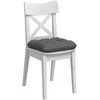 Sėdynių pagalvėlės 4 pcs Tamsiai pilka 45 x 45 x 12 cm audinys