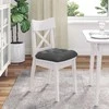 Sėdynių pagalvėlės 4 pcs Tamsiai pilka 45 x 45 x 12 cm audinys