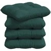 Sėdynių pagalvėlės 4 pcs Tamsiai žalia 40 x 40 x 12 cm audinys