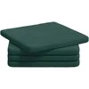 Sėdynių pagalvėlės 4 pcs Tamsiai žalia 40 x 40 x 3 cm Aksomas