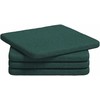Sėdynių pagalvėlės 4 pcs Tamsiai žalia 40 x 40 x 3 cm audinys