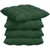 Sėdynių pagalvėlės 4 pcs Tamsiai žalia 40 x 40 x 6 cm