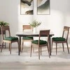 Sėdynių pagalvėlės 4 pcs Tamsiai žalia 45 x 45 cm
