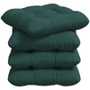 Sėdynių pagalvėlės 4 pcs Tamsiai žalia 45 x 45 x 12 cm audinys