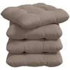 Sėdynių pagalvėlės 4 pcs Mikropluošto audinys Taupe 40 x 40 cm