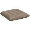 Sėdynių pagalvėlės 4 pcs Taupe 40 x 40 x 6 cm Mikropluoštas