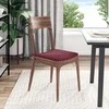 Sėdynių pagalvėlės 4 pcs Vyno raudona 40 x 40 x 3 cm audinys