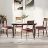 Sėdynių pagalvėlės 4 pcs Vyno raudona 40 x 40 x 3 cm audinys