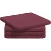 Sėdynių pagalvėlės 4 pcs Vyno raudona 40 x 40 x 3 cm audinys