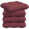 Sėdynių pagalvėlės 4 pcs Vyno raudona 40 x 40 x 12 cm audinys