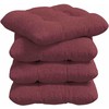 Sėdynių pagalvėlės 4 pcs Vyno raudona 45 x 45 x 12 cm audinys