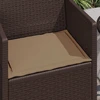 Sėdynių pagalvėlės 4 vnt. Poliesteris Taupe 47 x 36 x 2 cm