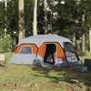 Stovyklavimo palapinė, pilka/oranžinė, 9 vietų