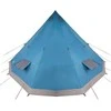 Tipi palapinė su stogu Mėlyna 560 x 560 x 300 cm tafta