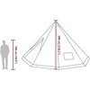 Tipi palapinė su stogu Mėlyna 560 x 560 x 300 cm tafta