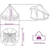Tipi palapinė su stogu Mėlyna 404 x 370 x 270 cm tafta