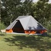 Tipi palapinė Pilka ir oranžinė 680 x 430 x 270 cm tafta