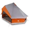 Tipi palapinė Pilka ir oranžinė 400 x 346 x 250 cm tafta