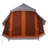 Tipi palapinė Pilka ir oranžinė 404 x 370 x 270 cm tafta