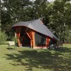 Tipi palapinė Pilka ir oranžinė 508 x 470 x 300 cm tafta