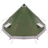 Tipi palapinė su stogu Žalia 560 x 560 x 300 cm tafta