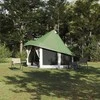 Tipi palapinė su stogu Žalia 404 x 370 x 270 cm tafta