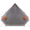 Tipi palapinė Pilka ir oranžinė 560 x 560 x 300 cm tafta