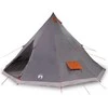 Tipi palapinė Pilka ir oranžinė 560 x 560 x 300 cm tafta