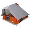 Tipi palapinė Pilka ir oranžinė 358 x 296 x 258 cm tafta