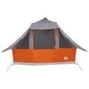 Tipi palapinė Pilka ir oranžinė 358 x 296 x 258 cm tafta