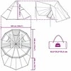 Tipi palapinė su stogu Žalia 510 x 690 x 330 cm tafta