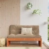 Sodo vidurinė sofa Kietas pušies medis Vaško Ruda