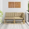Sekcija sofa vienetai su pagalve Balta 162,5 x 83 x 73 cm