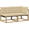 Sekcija sofa vienetai su pagalve Balta 162,5 x 83 x 73 cm