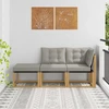 Sekcija sofa vienetai su pagalve 3 Vienetas Balta