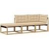 Sekcija sofa vienetai su pagalve Balta 241,5 x 83 x 73 cm