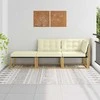 Sekcija sofa vienetai su pagalve Balta 241,5 x 83 x 73 cm