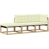 Sekcija sofa vienetai su pagalve Balta 241,5 x 83 x 73 cm