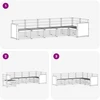 Sofa Sekcijos sofų komplektas 5 pcs Natūrali Kietos akacijos mediena