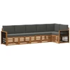 Sofa Sekcijos sofų komplektas 5 pcs Natūralus ir antracitas