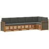 Sofa Sekcijos sofų komplektas 5 pcs Natūralus ir antracitas