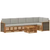 Sofa Sekcijos sofų komplektas 6 pcs Natūrali ir šviesiai pilka