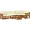 Sofa Sekcijos sofų komplektas 6 pcs Natūralus ir grietinėlė