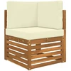 Sekcijos sofų komplektas 6 pcs Natūralus ir grietinėlė