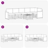 Sofa Sekcijos sofų komplektas 6 pcs Natūralus ir grietinėlė