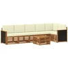 Sofa Sekcijos sofų komplektas 6 pcs Natūralus ir grietinėlė
