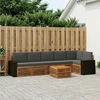 Sekcijos sofų komplektas 7 pcs Natūralus ir antracitas