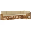 Sofa Sekcijos sofų komplektas su pagalve 5 pcs Natūrali